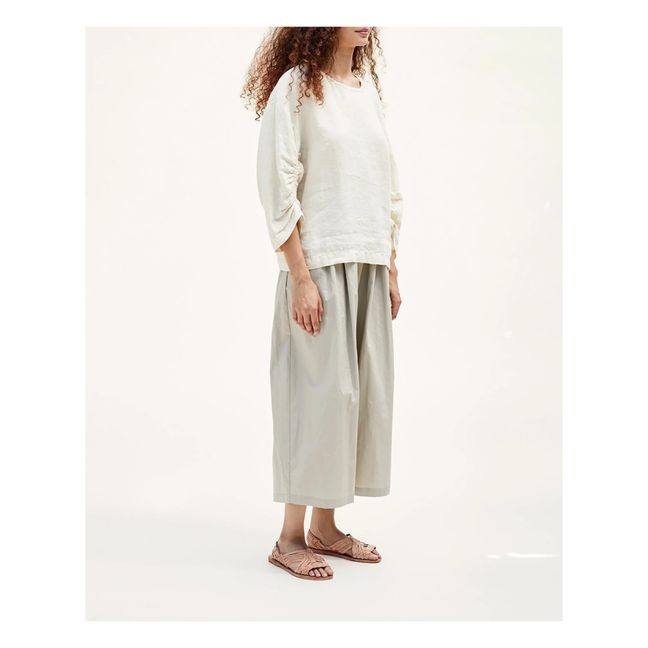 Xiao Linen Top | Bianco