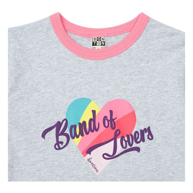 T-Shirt Coton Bio Lovers | Gris chiné