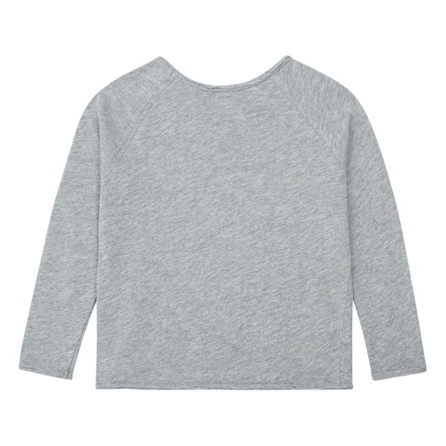 T-shirt Manches Longues | Grau Meliert