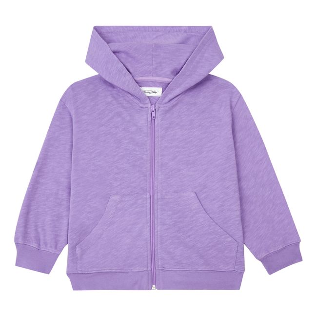 Sudadera unicolor con cremallera | Violeta