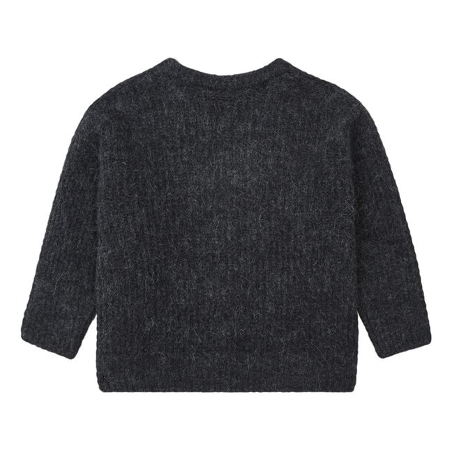 Plain Sweatshirt | Marled charcoal grey