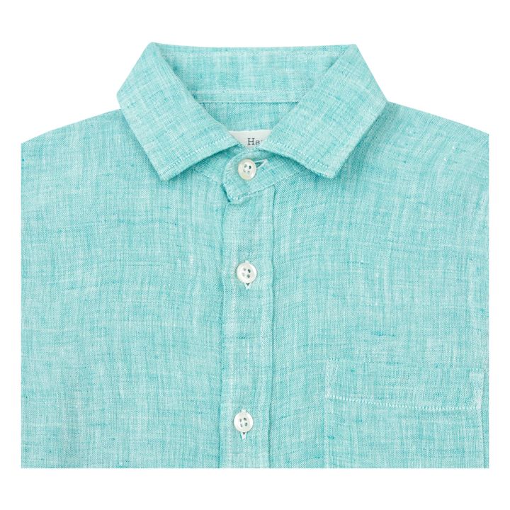 Paul Chambray Linen Shirt | Azul Turquesa- Imagen del producto n°1