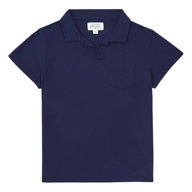 Cotton Pique Polo Shirt | Azul Marino