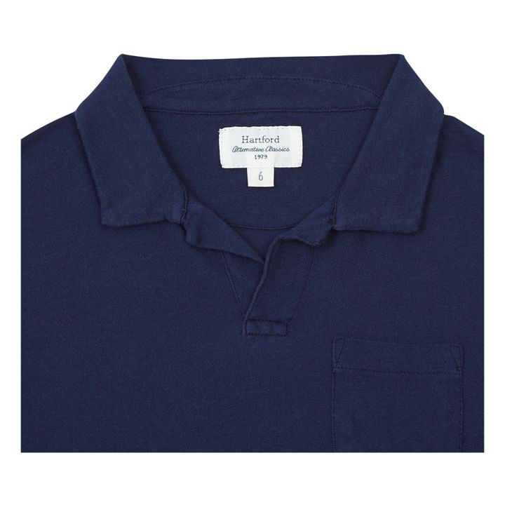 Cotton Pique Polo Shirt | Azul Marino- Imagen del producto n°1