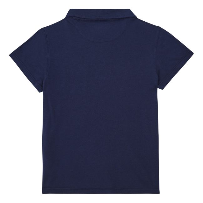 Cotton Pique Polo Shirt | Azul Marino