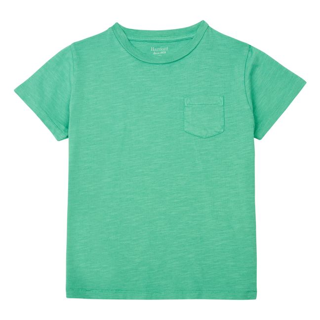 T-Shirt Pocket Crew | Azul Turquesa