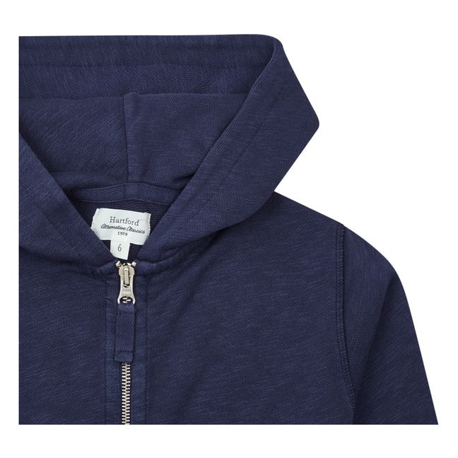 Hoodie Zippé | Bleu marine