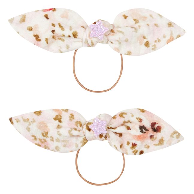 Lot de 2 Chouchous Imprimé Animal | Pale pink