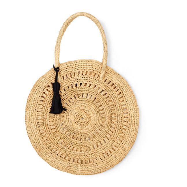 Faithful the brand medium size round wicker basket bag. Like new