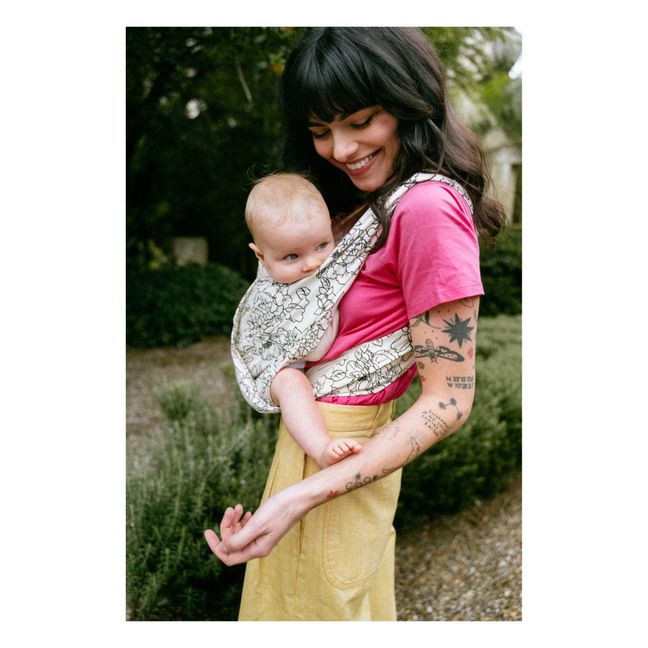Porte-bébé Iris en coton bio | White