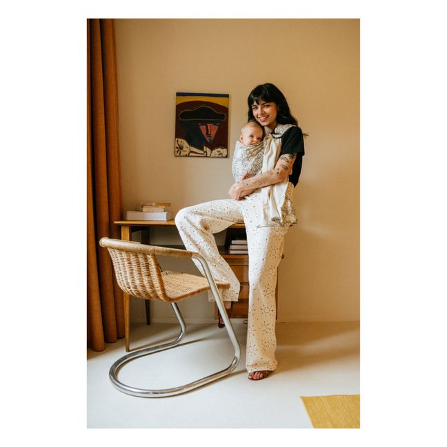 Echarpe de portage Iris en coton bio | Blanc