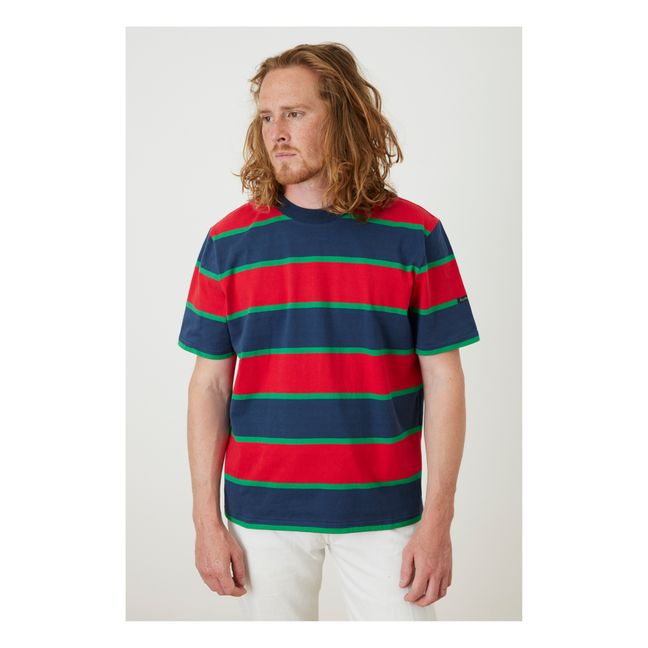 Gestreiftes T-Shirt | Rot