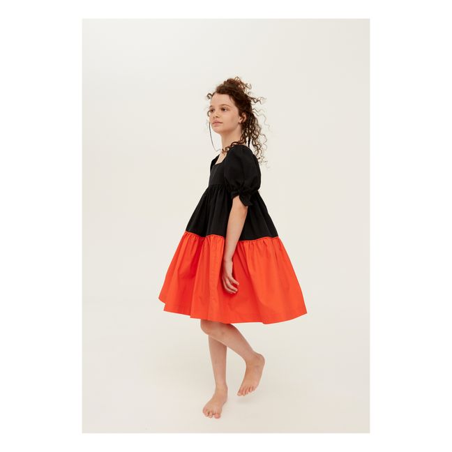 Know Full Well Two-tone Poplin Dress | Nero