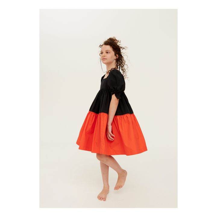 Kleid Popeline Zweifarbig Know Full Well | Schwarz- Produktbild Nr. 2