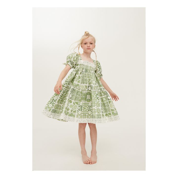 Know Full Well Printed Poplin Dress | Grün- Produktbild Nr. 1