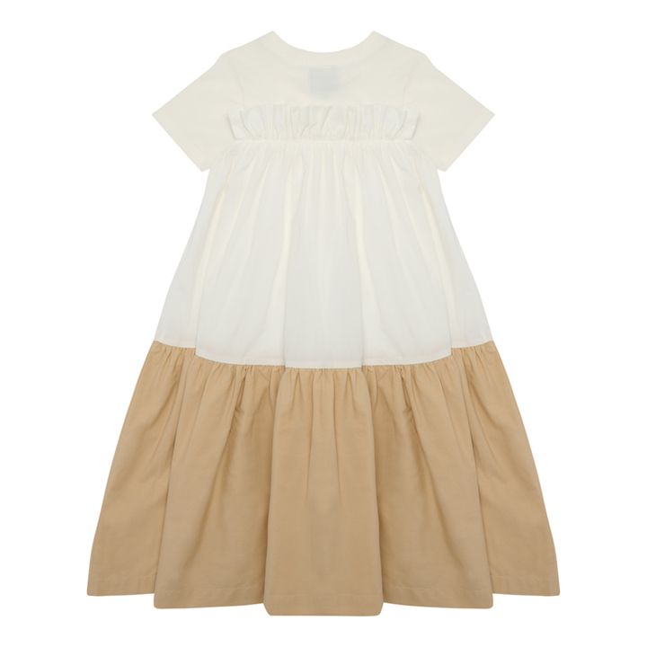 Kleid aus Jersey und Popelin Zweifarbig | Weiß- Produktbild Nr. 4