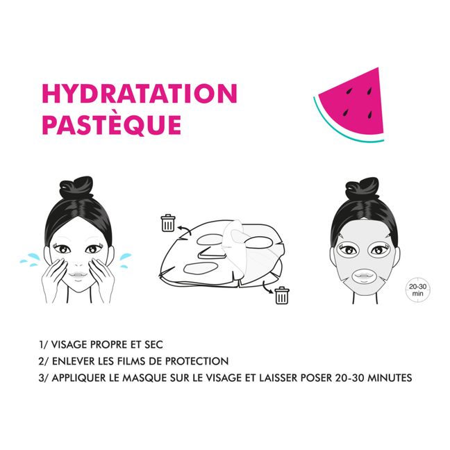 Feuchtigkeitsspendende Gesichtsmaske Wassermelone