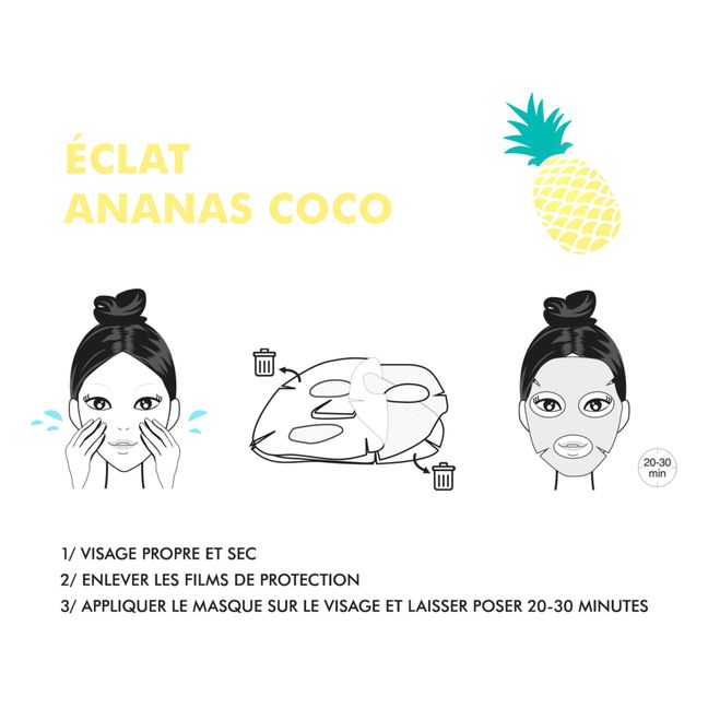 Masque visage éclat Ananas coco