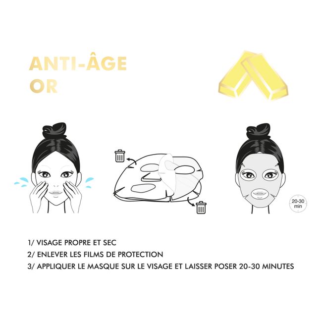 Anti-aging face mask gold extract