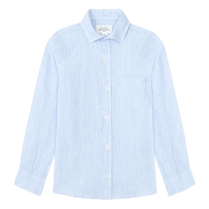 Paul Chambray Linen Shirt | Azzurro- Immagine del prodotto n°0