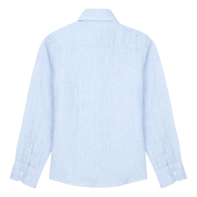 Paul Chambray Linen Shirt | Azzurro