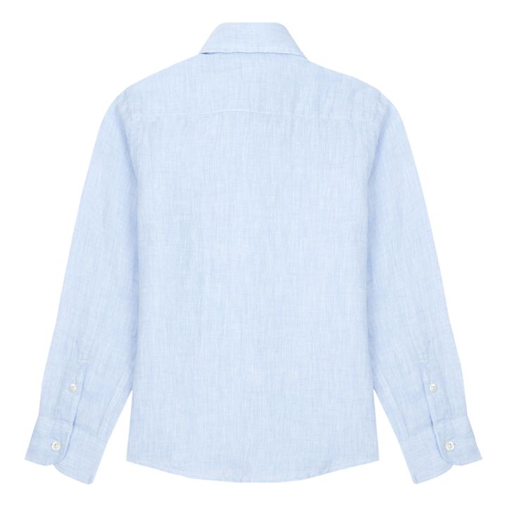 Paul Chambray Linen Shirt | Azzurro- Immagine del prodotto n°2