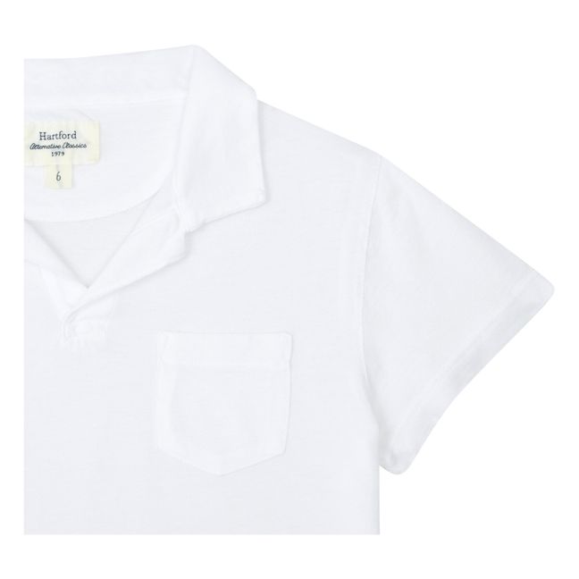 Cotton Pique Polo Shirt | Weiß
