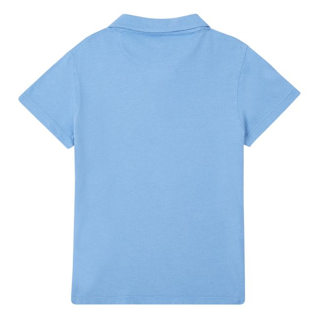 Cotton Pique Polo Shirt | Blu