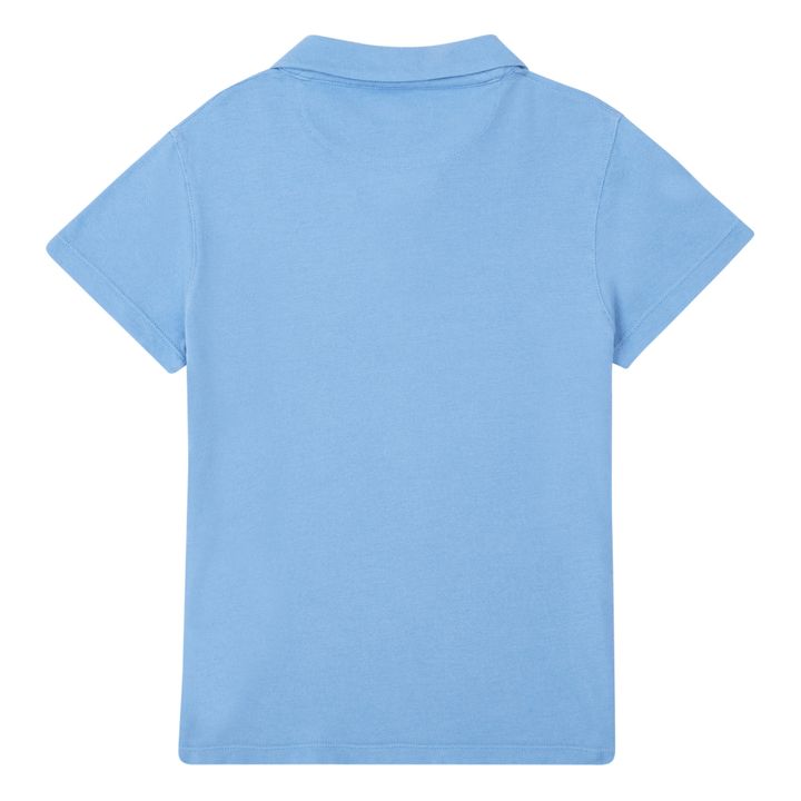 Cotton Pique Polo Shirt | Azul- Imagen del producto n°2