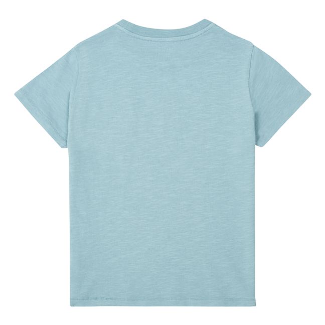 T-Shirt Pocket Crew | Graublau