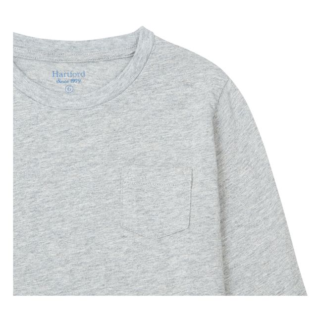 Henley Light T-Shirt | Grau Meliert