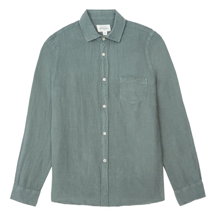 Paul Pat Linen Shirt  | Verde scuro- Immagine del prodotto n°0
