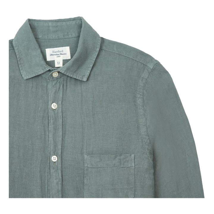 Paul Pat Linen Shirt  | Verde scuro- Immagine del prodotto n°1