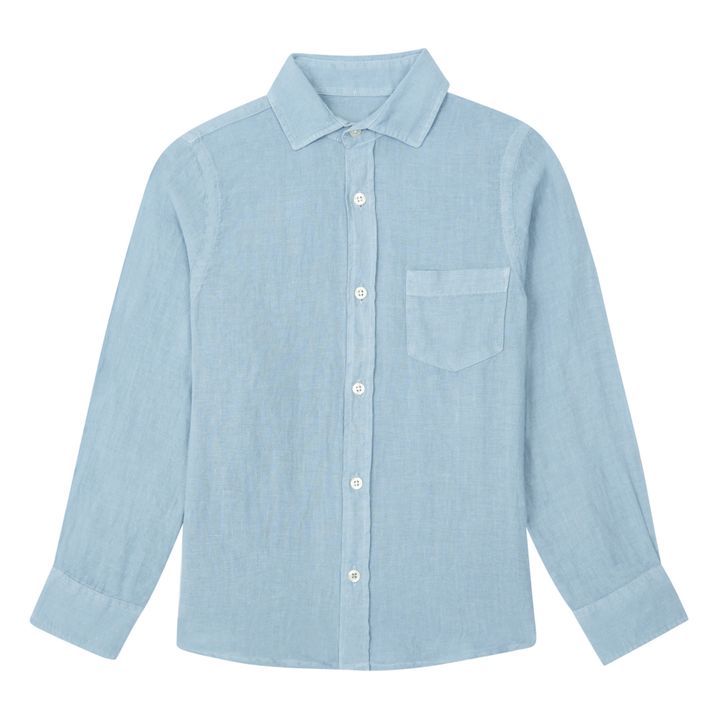 Paul Pat Linen Shirt | Graublau- Produktbild Nr. 0