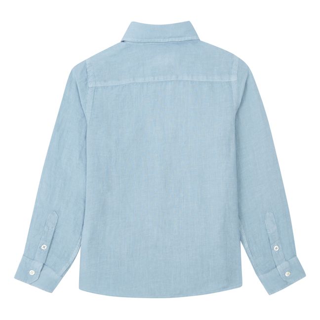 Paul Pat Linen Shirt | Grey blue