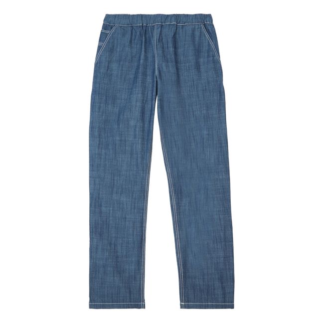 Connell Chambray Pants | Blau