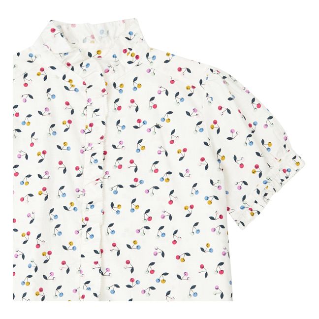 Cindy Cherry Blouse | Ecru