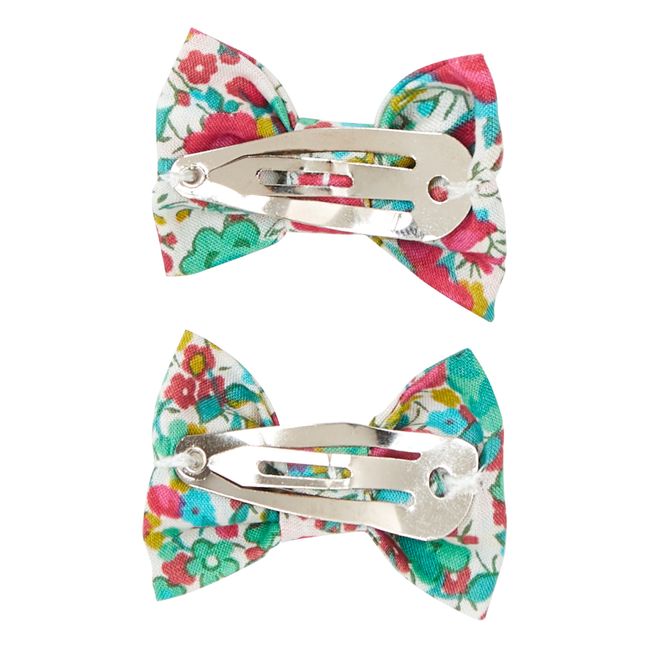 Barrettes Noeuds Liberty Exclusif Miniclic | Vert