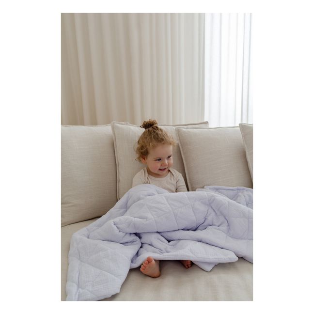 Gesteppte Decke aus Bio-Baumwolle 90x110 cm | Lavendel