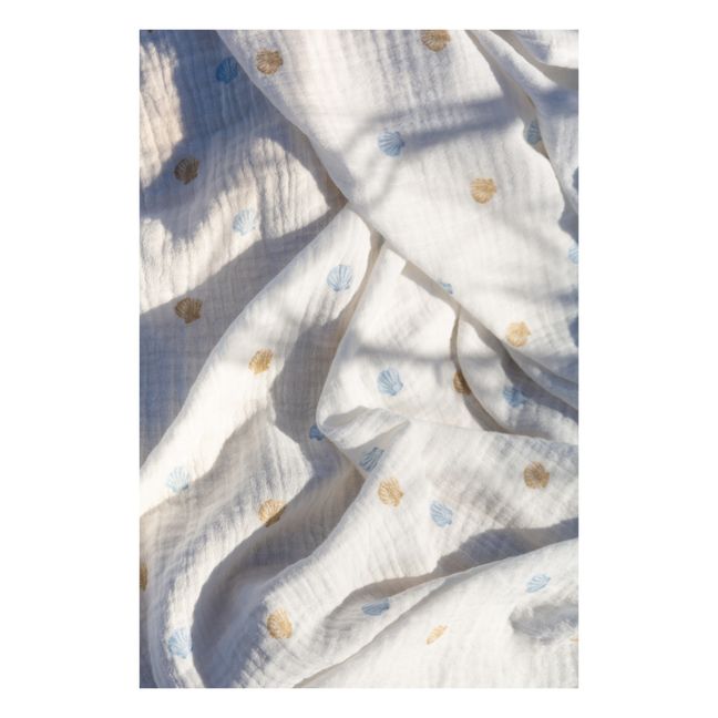 Organic cotton swaddlle blanket 120x120 cm | Seaside