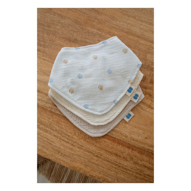 Organic Cotton Bandana Bibs - Set of 3 | Seaside