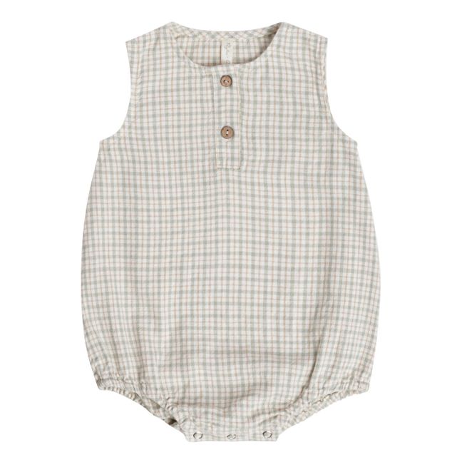 Beau Checked Romper | Sage
