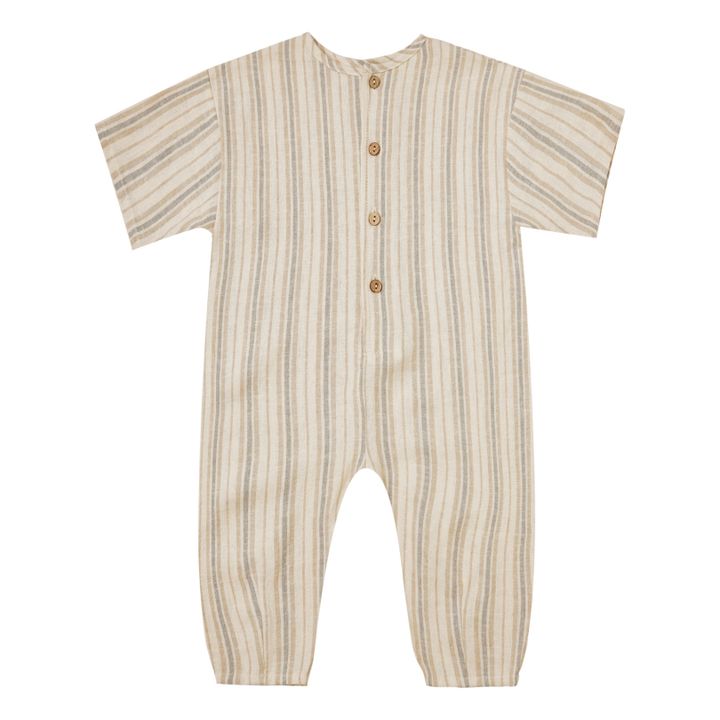 Linen Striped Jumpsuit | Beige- Imagen del producto n°0