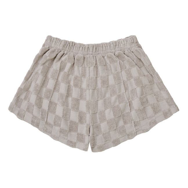 Checked Terry Shorts | Gris