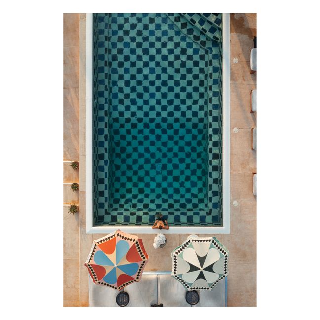Parasol festonné Amalfi | Vert