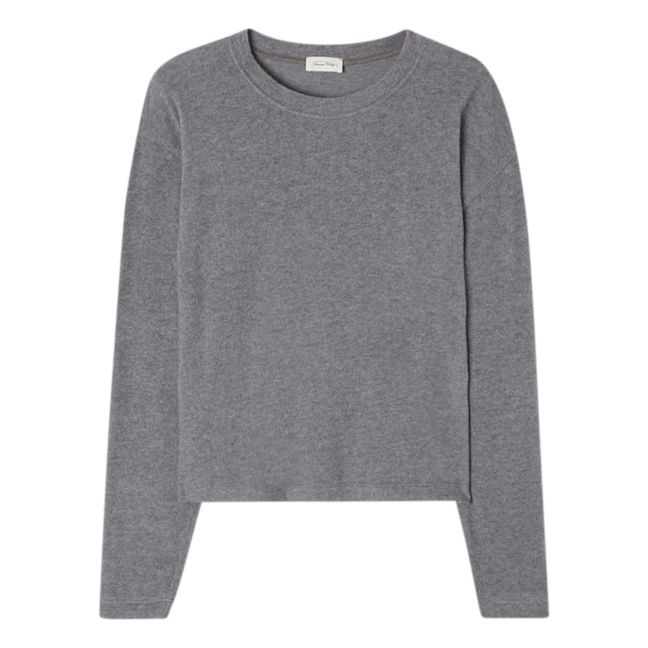 T-shirt Manches Longues Col Bateau Ypawood | Gris anthracite chiné