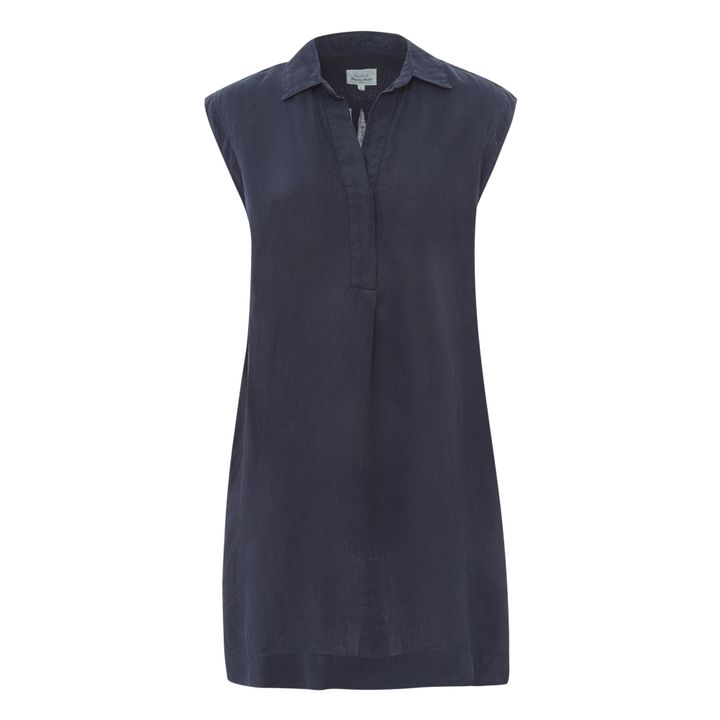 Rising Linen Dress | Azul Noche- Imagen del producto n°0