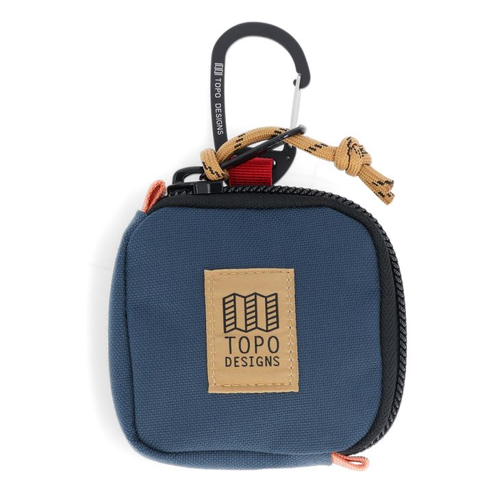 Square Recycled Nylon Clutch Bag | Azul Petróleo- Imagen del producto n°0
