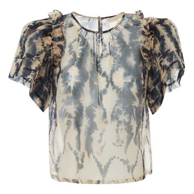 Blouse Annemarie Soie | Bleu Tempête