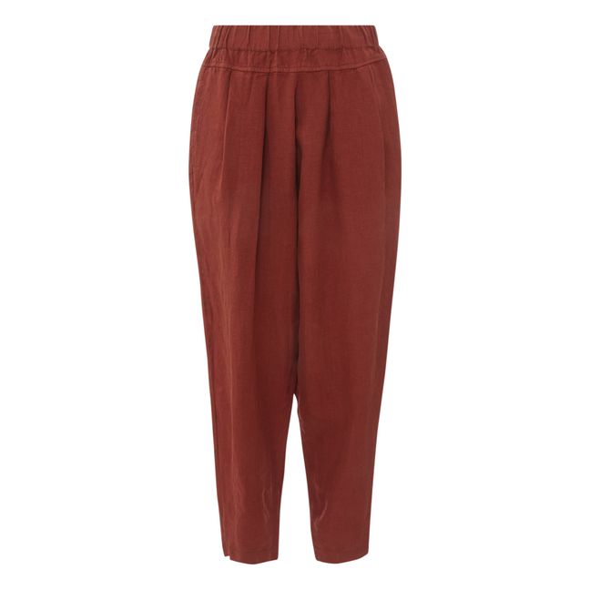 Carpenter Linen Pants | Rojo ladrillo